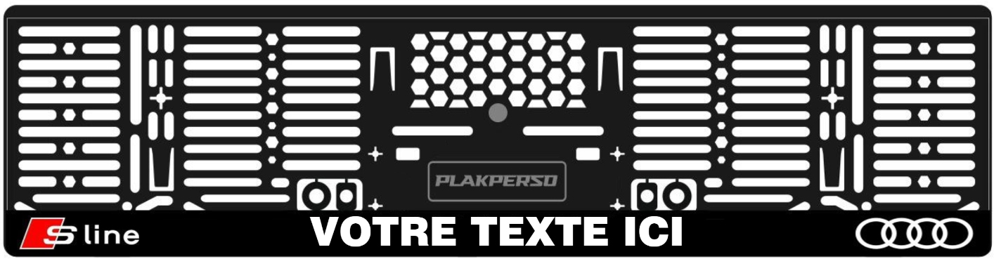 Support de plaque personnalisable - AUDI