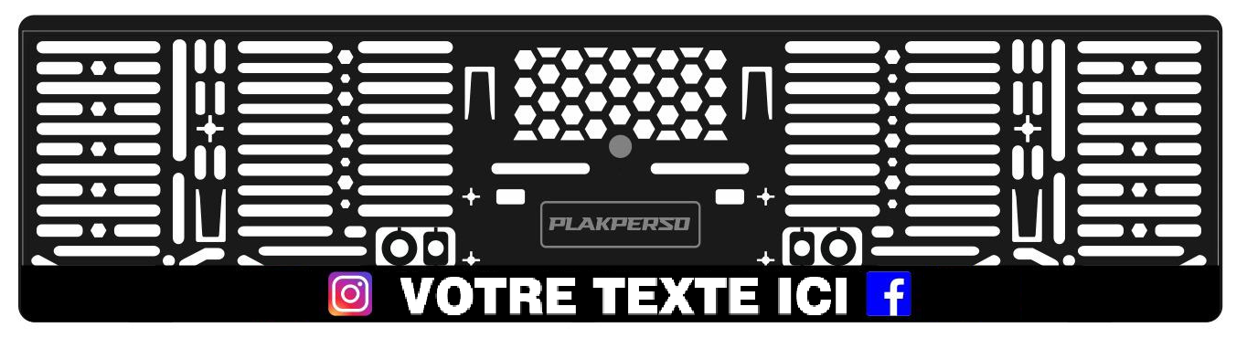 Support de plaque personnalisable auto - RÉSEAUX SOCIAUX