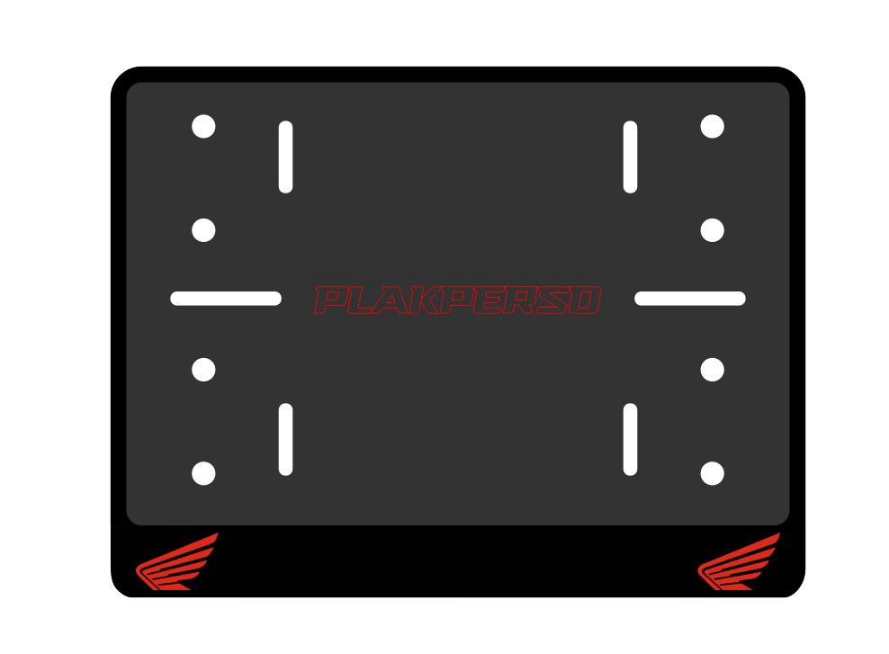 Support de plaque personnalisable moto - HONDA