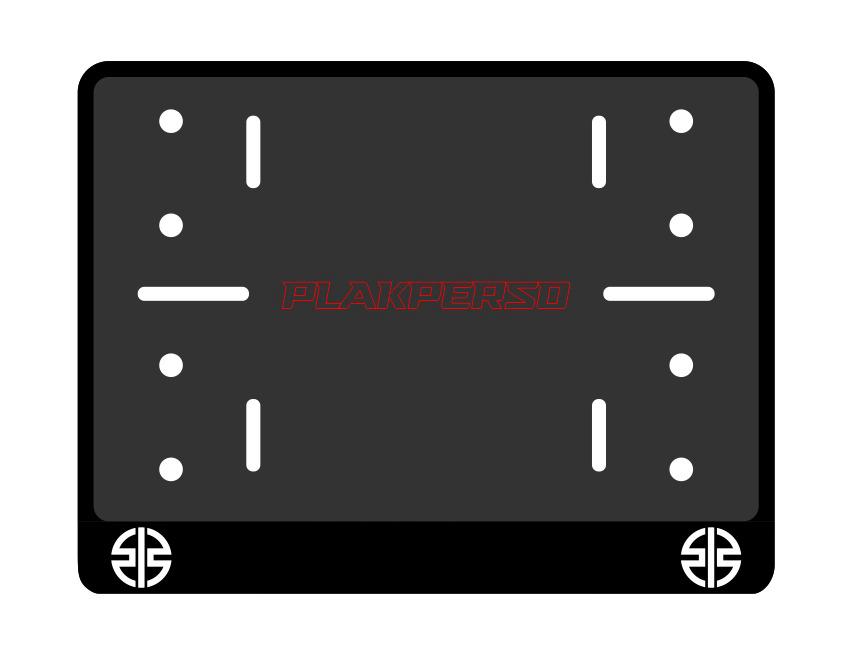 Support de plaque personnalisable moto - KAWASAKI