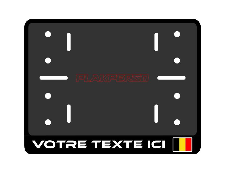 Support de plaque personnalisable moto - DRAPEAU