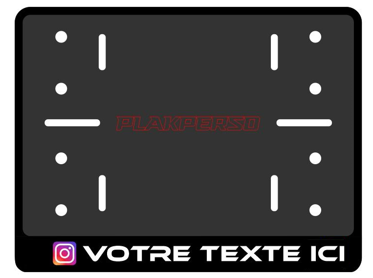 Support de plaque personnalisable moto - RÉSEAUX SOCIAUX