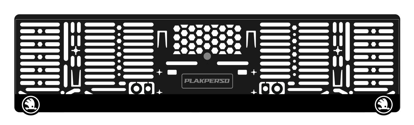 Support de plaque personnalisable - SKODA