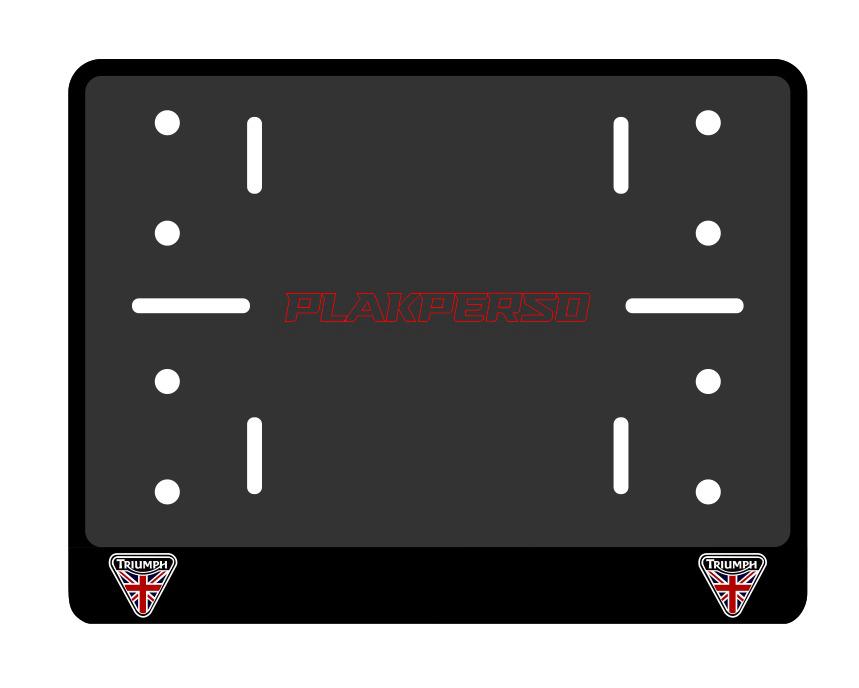Support de plaque personnalisable moto - TRIUMPH