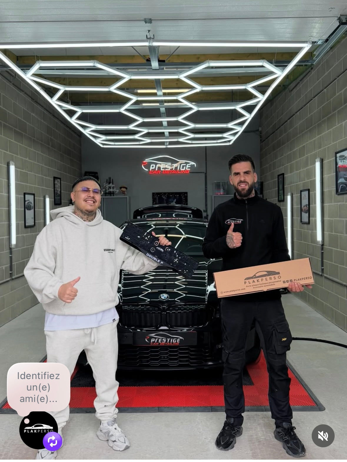 Collaboration PLAKPERSO avec Prestige Car Detailing